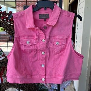 Torrid Vibrant Pink Denim Vest